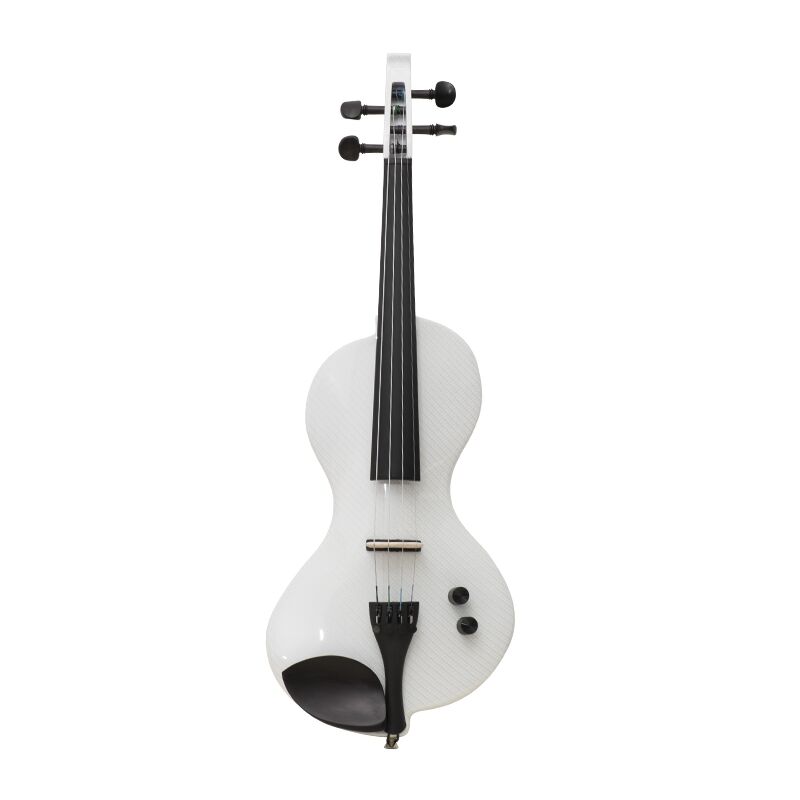 Kinglos CWDS-W1311 White Carbon Fiber 4/4 Elektro Keman + Keman Yastığı Hediyeli