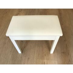 CREMONIA PTCWHL 70 CM PİYANO TABURESİ, BEYAZ, SANDIKLI