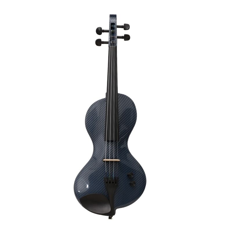 Kinglos CWDS-B1311 Blue Carbon Fiber 4/4 Elektro Keman + Yastık Hediyeli