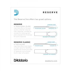 D'Addario Woodwinds Reserve DCR1030 Sib Klarnet Kamışı No:3