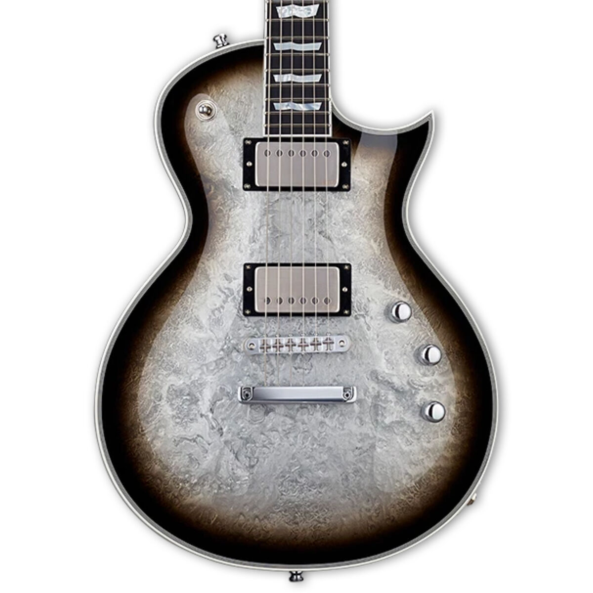 ESP Eclipse Custom Silver Liquid Metal Burst Elektro Gitar