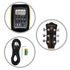 GİTAR AKUSTİK EXTREME SOLAK SAHNE GİTARI (XACLH45EQ4BK)