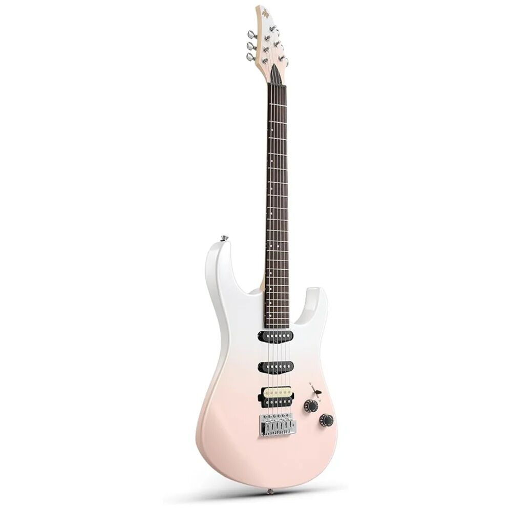 Donner DMT-66 Elektro Gitar (Pink-White Gradient)