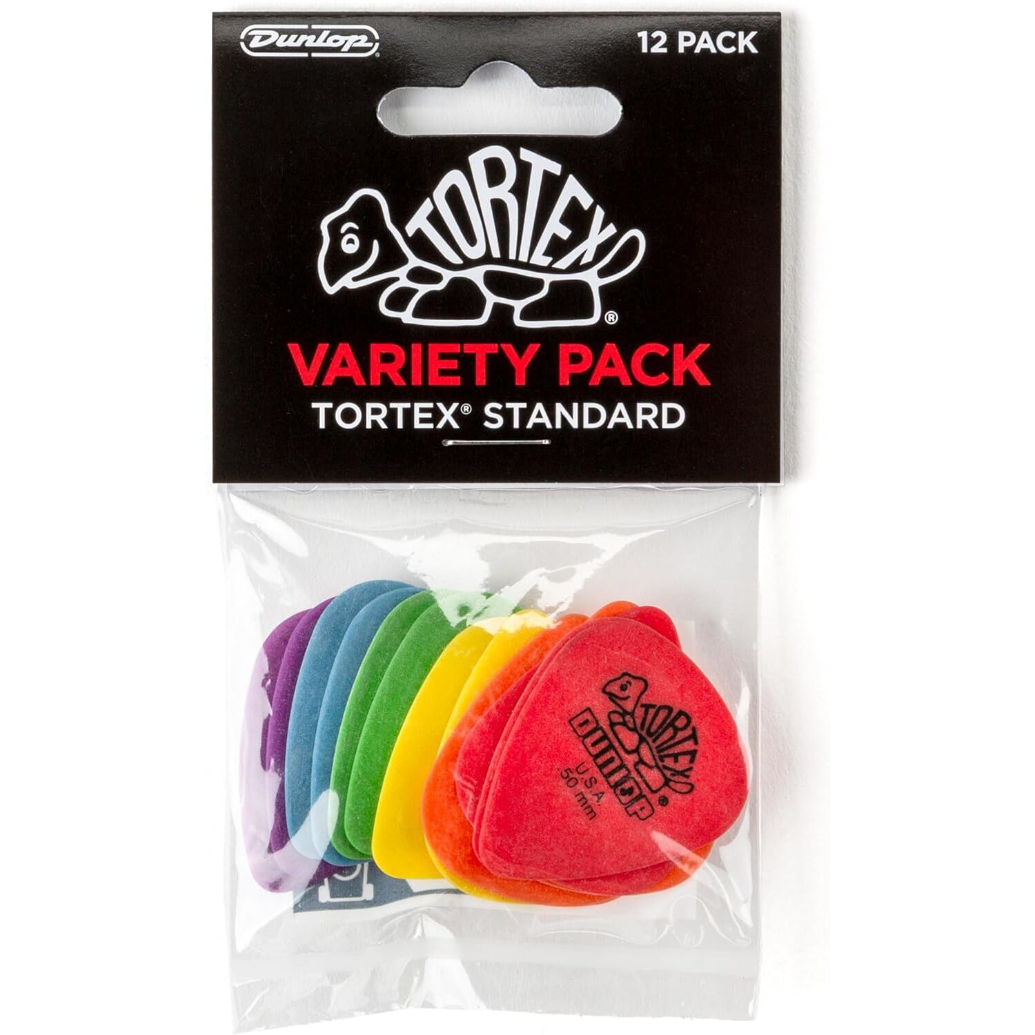 Jim Dunlop Picks Variety  Pvp418 Tortex Standard 12'li Paket Pena (50, .60, .73, .88, 1.0, 1.14 mm)