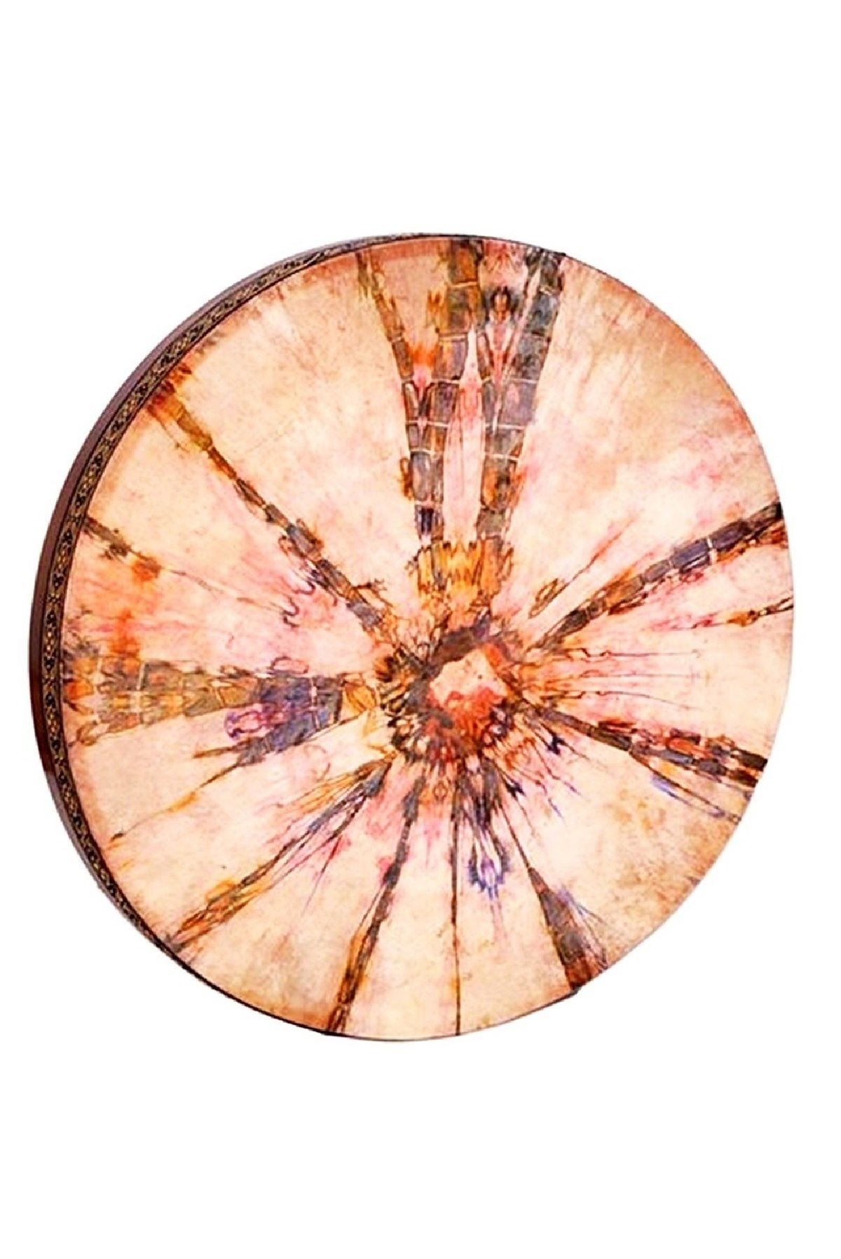 Piarro Desenli Deri Bendir  46 cm