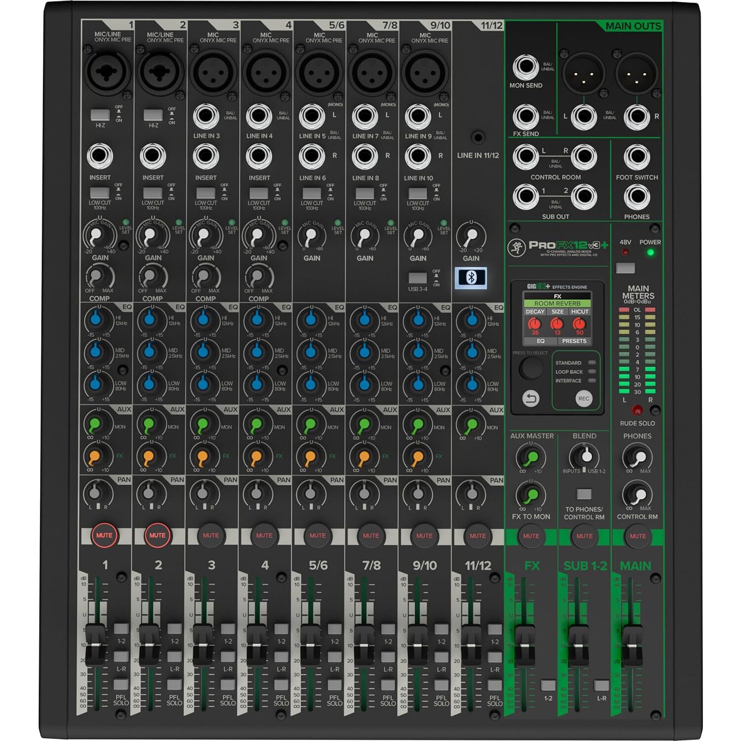 Mackie ProFX12v3+ 12-Kanal Mikser