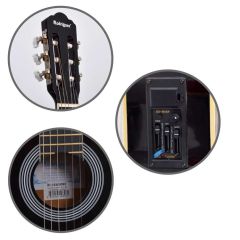 Gitar Elektro Klasik Rodriguez Kesik Kasa EQ Siyah RCCE650BK