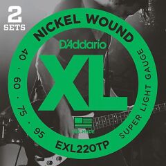 DADDARIO EXL220TP BASS GİTAR TEL SETİ, 2 SET, XL, 40-95, LONG SCALE
