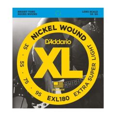 DADDARIO EXL180 BASS GİTAR TEL SETİ, XL, 35-95, LONG SCALE, NICKEL