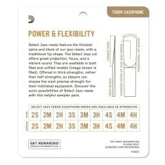 D'Addario Woodwinds Select Jazz Tenor Saksafon Kamışı - Sampler Pack 2M/SH