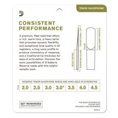 D'Addario Woodwinds Reserve Tenor Saksafon Kamışı - Sampler Pack 3,0/3,5