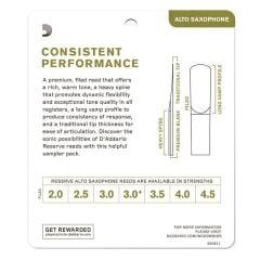 D'Addario Woodwinds Reserve Alto Saksafon Kamışı - Sampler Pack 3,0/3,5