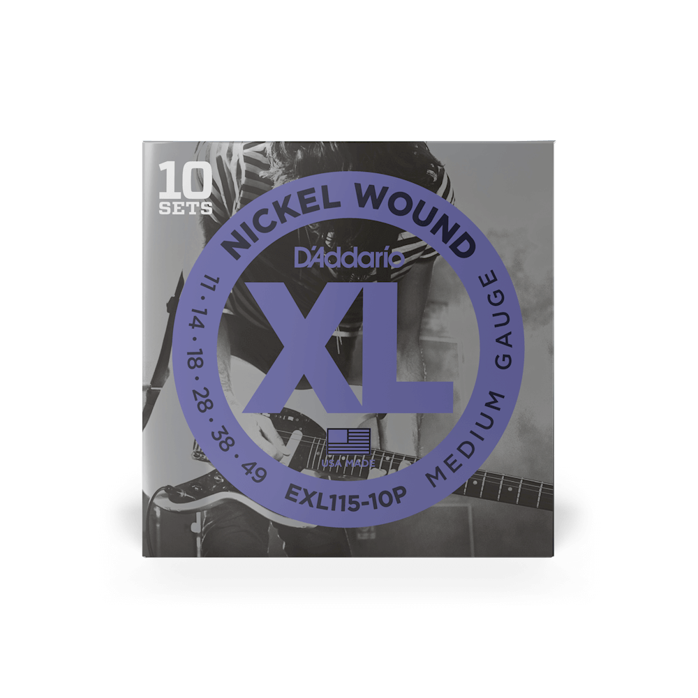 DADDARIO EXL115-10P (10 SET) ELEKTRO GİTAR TEL SETİ, XL, 11-49, NICKEL