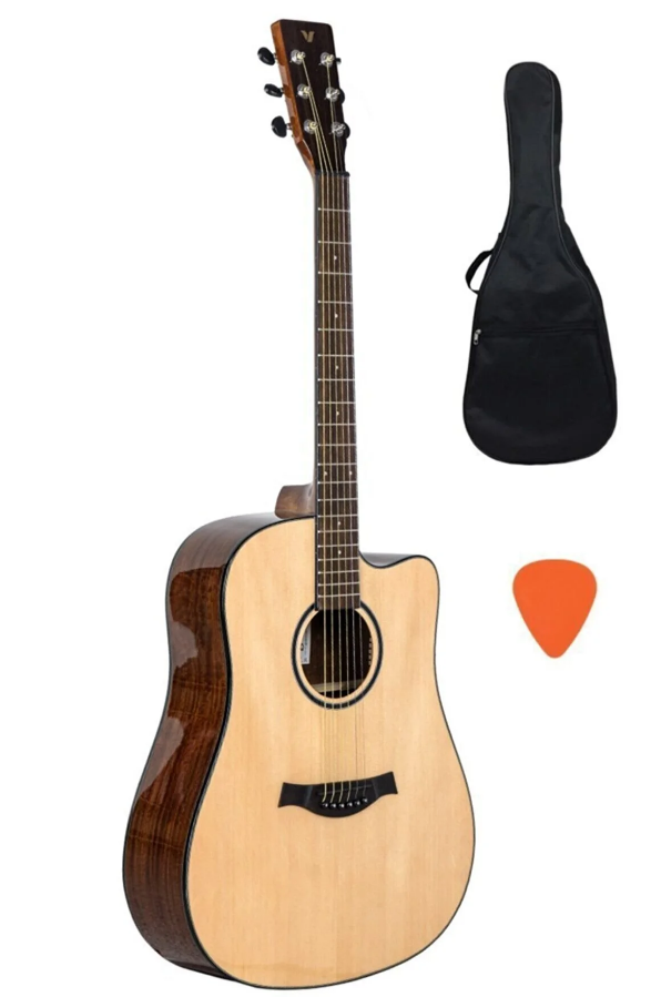 Valler VA530C LH Akustik Solak Gitar Cutaway Parlak Cilalı