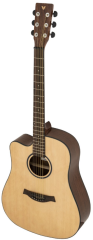 Valler VA530C LH Akustik Solak Gitar Cutaway Parlak Cilalı