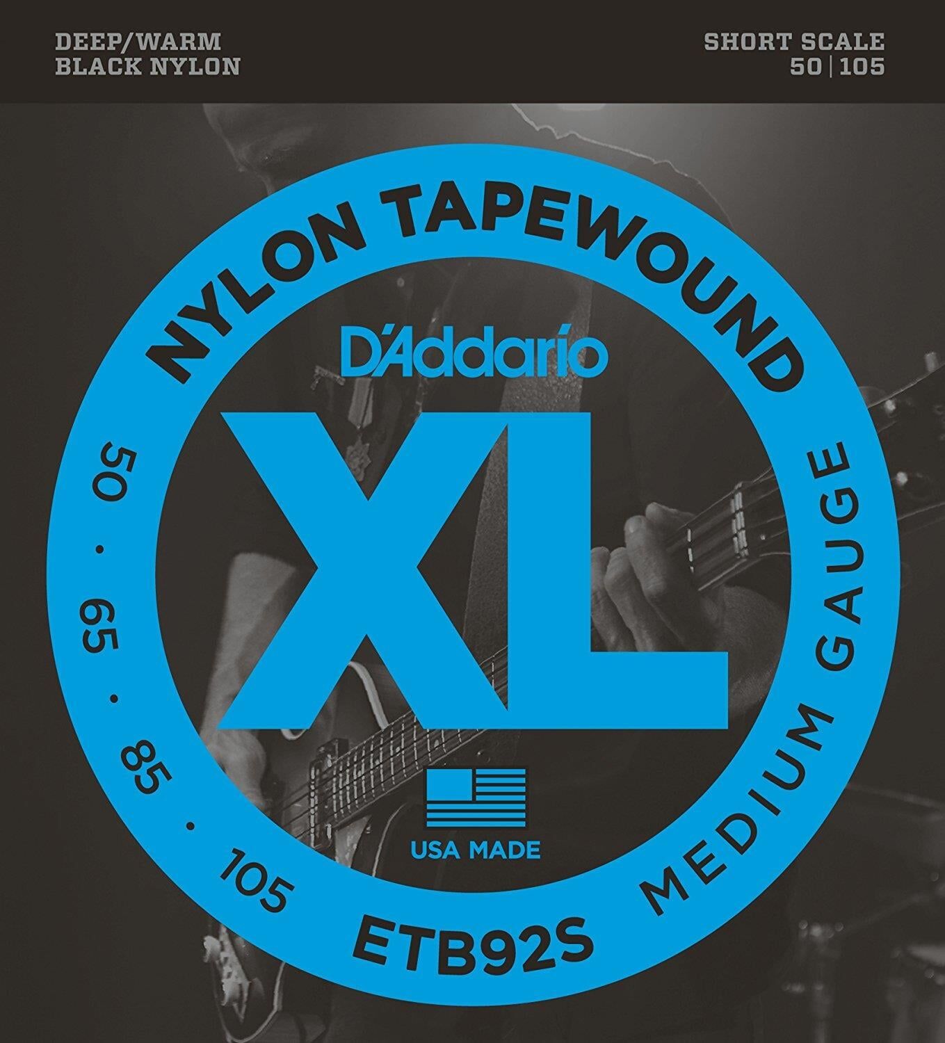DADDARIO ETB92S BASS GİTAR TEL SETİ, 50-105, XL NYLON TAPEWOUND, MEDIUM SHORT