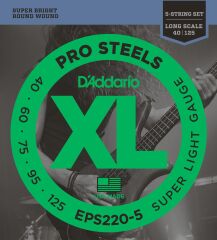 DADDARIO EPS220-5 BASS GİTAR TEL SETİ, 5 TELLİ, XL, 40-95, LONG SCALE