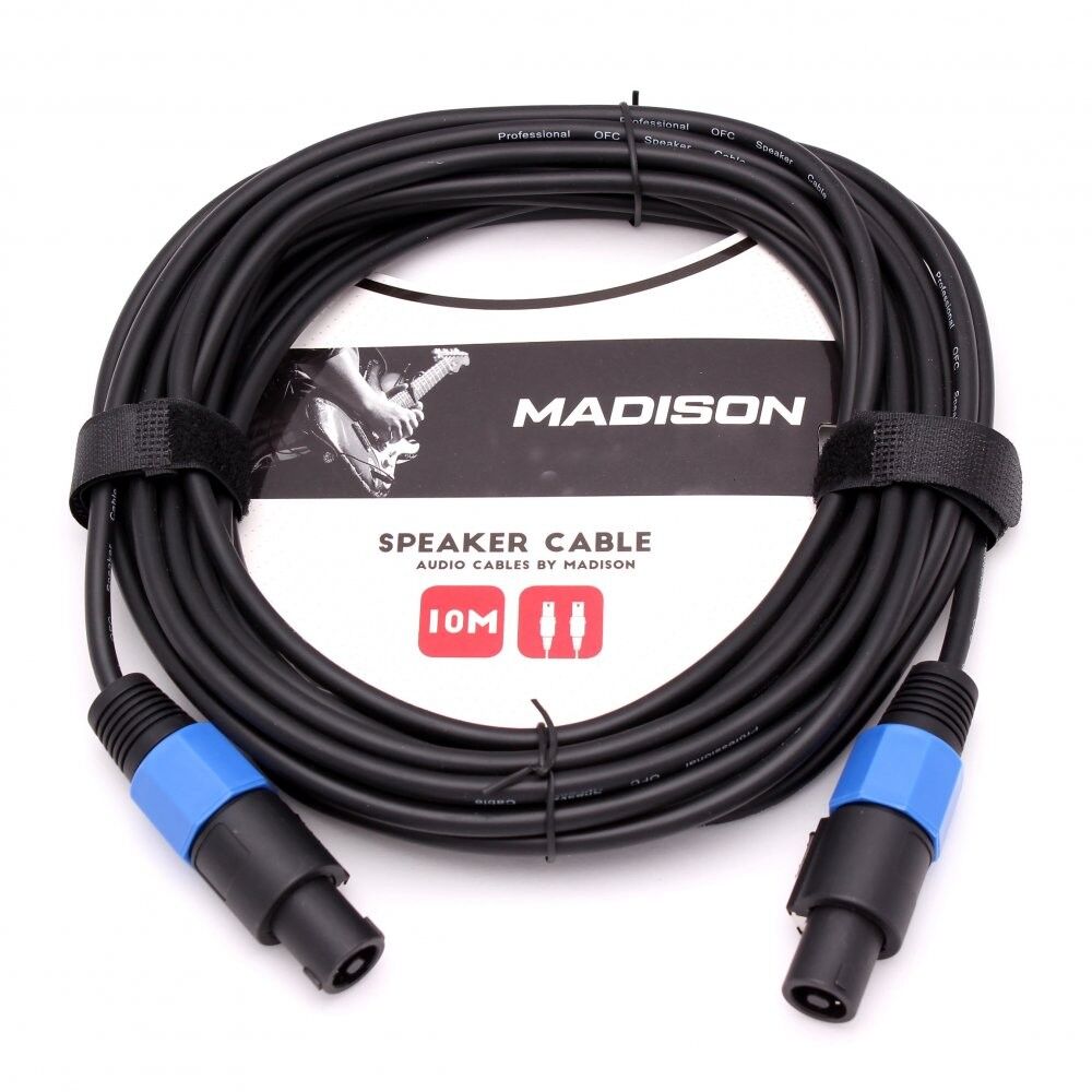 Madison Hoparlör Kablosu Speakon Jack 10 Metre- SİYAH