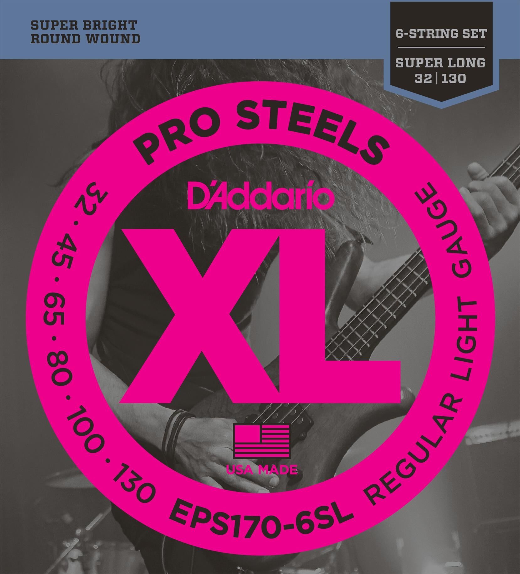 DADDARIO EPS170-6SL BASS GİTAR TEL SETİ, 6 TELLİ, XL, 32-130, PROSTEELS