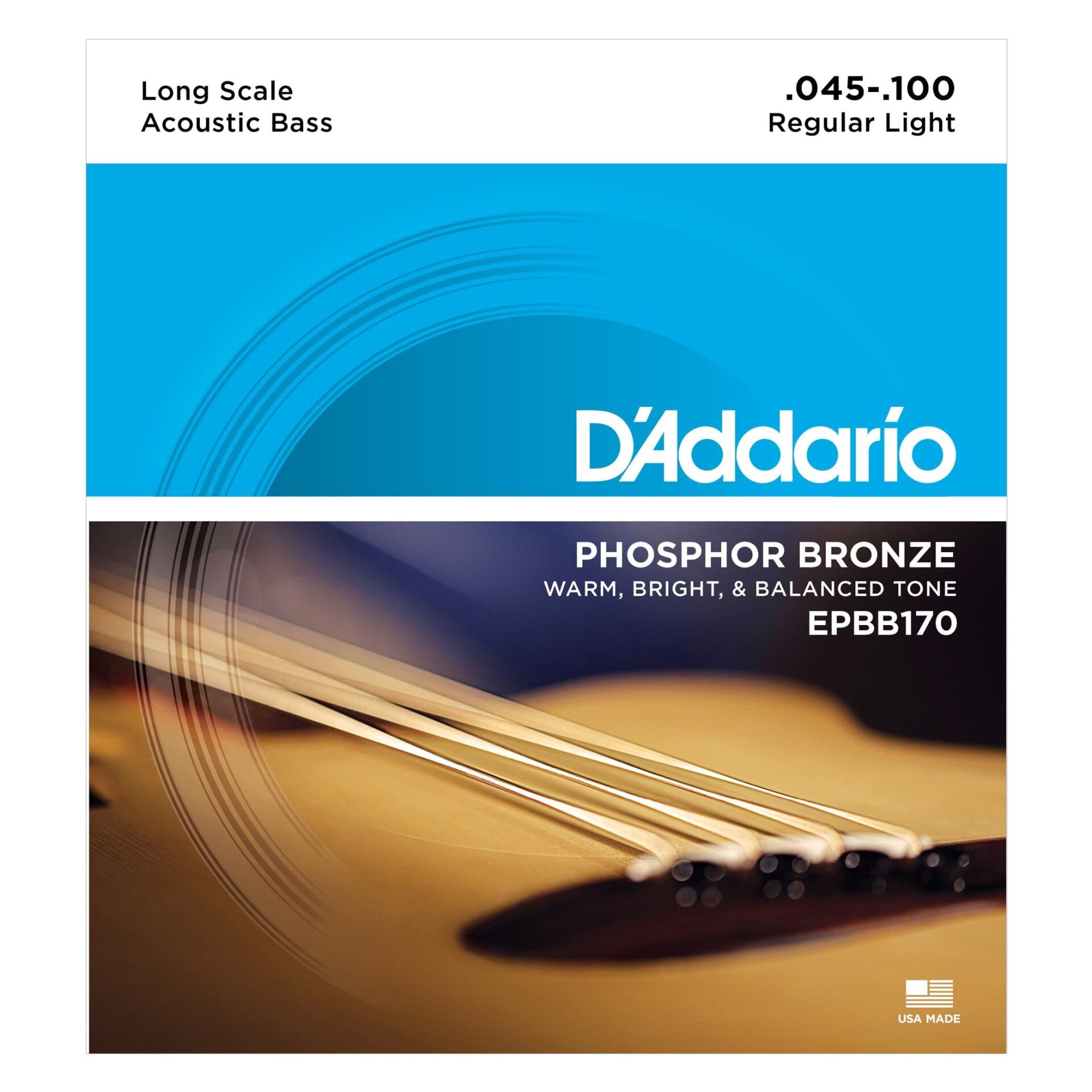 DADDARIO EPBB170 AKUSTİK BAS GİTAR TEL SETİ, LONG SCALE, 45-100, PHOSPHOR BRONZE