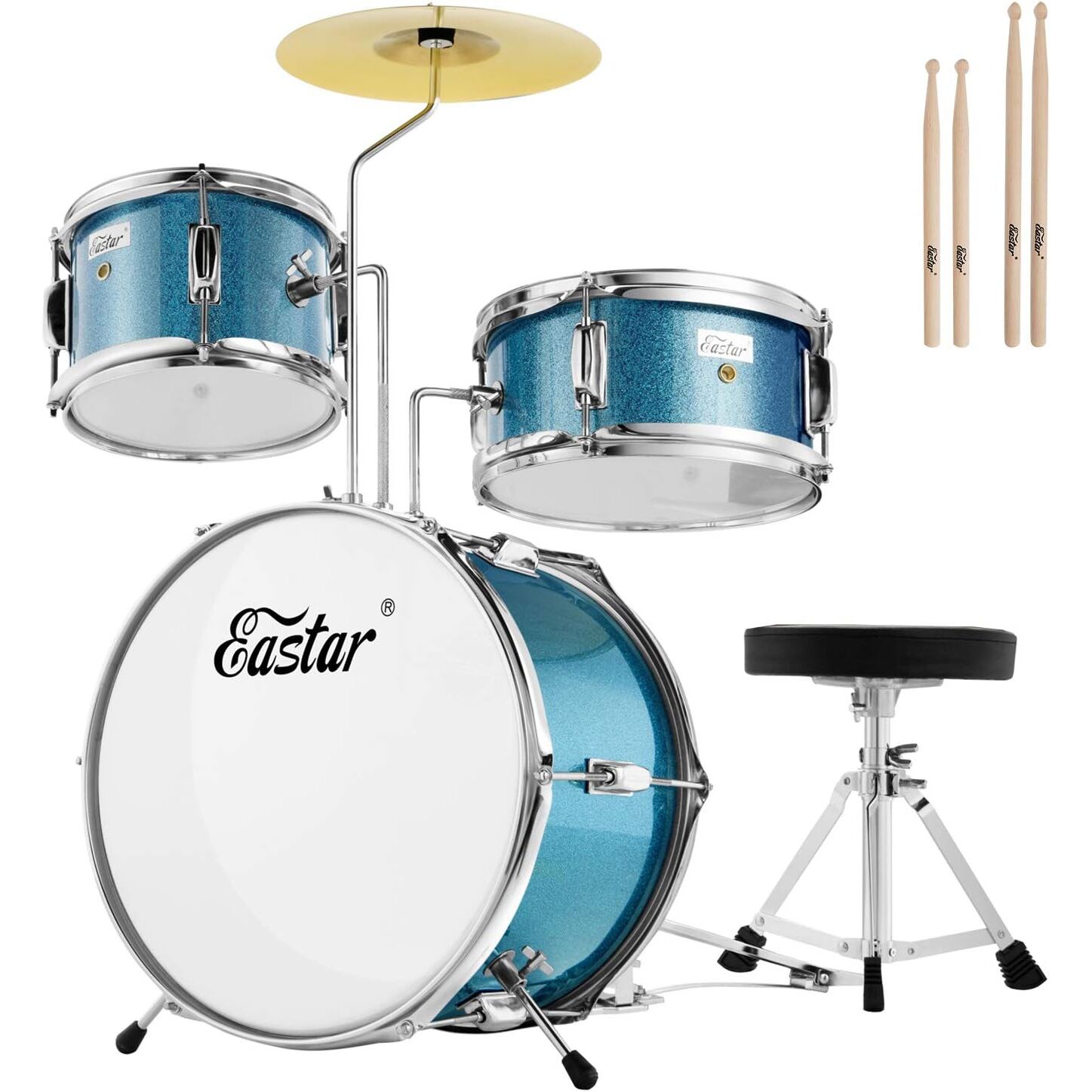 Eastar EDS-180MSB 14'' 3-Parça Çocuk Davulu (Metallic Sky Blue)