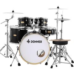 Donner DDS-520 5-Parça 22'' Akustik Davul (Siyah)