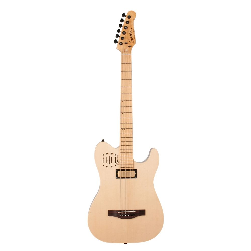 Godin Acousticaster Natural Dlx Mn Elektro Akustik Gitar (Natural)