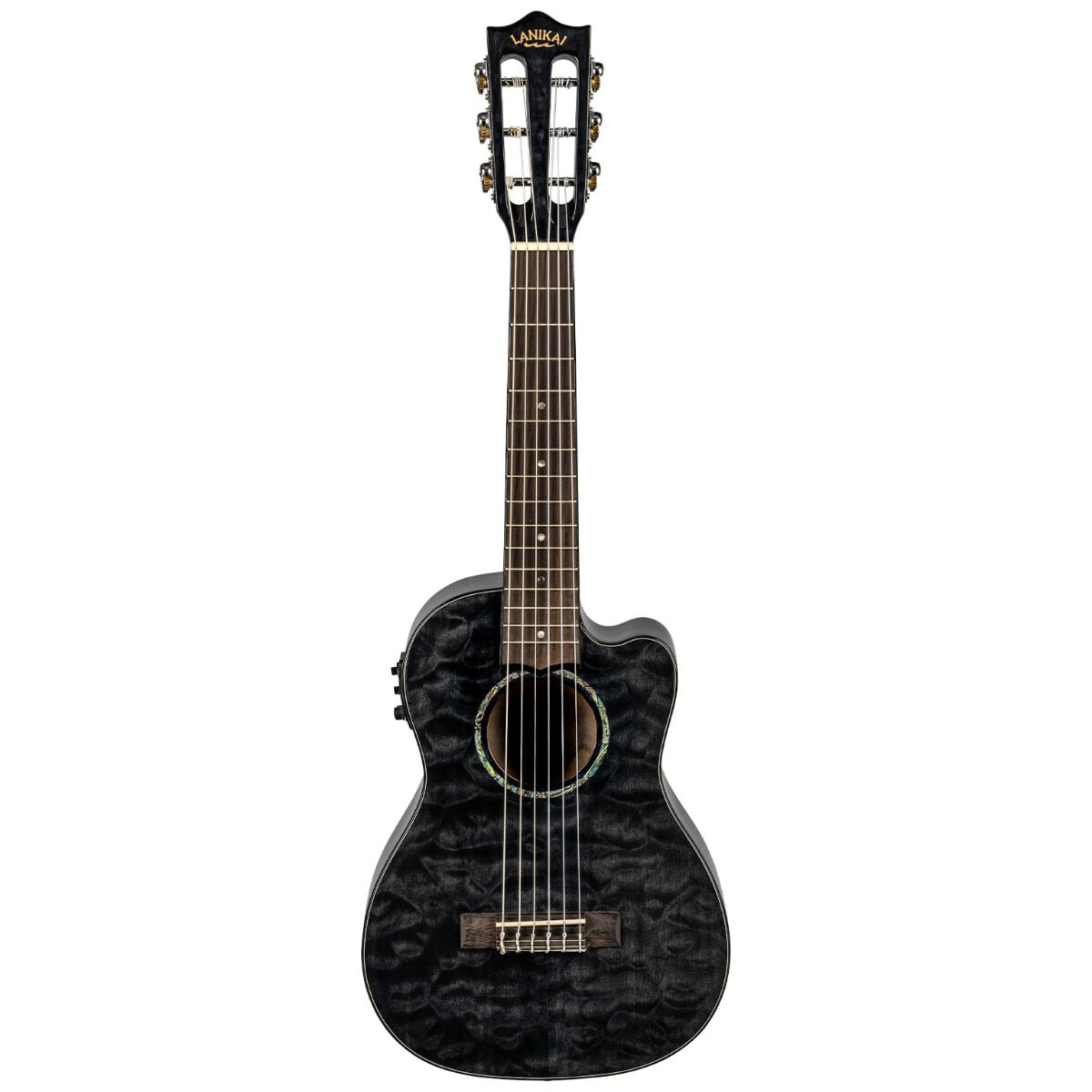 Lanikai QM-BKCEG Quilted Maple Guitalele