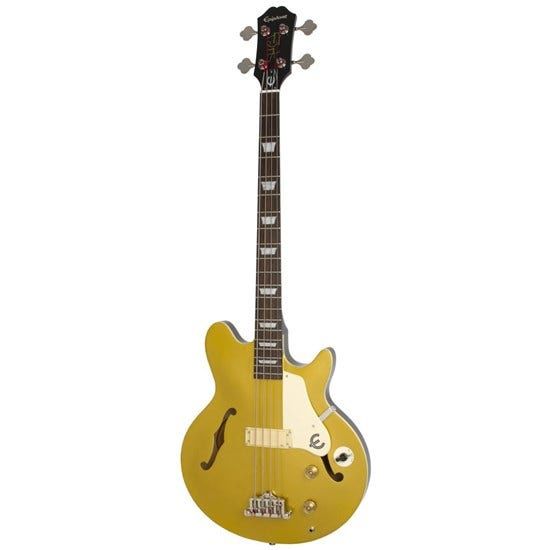 Epiphone Jack Casady Semi-Hollow Bas Gitar (Metallic Gold)