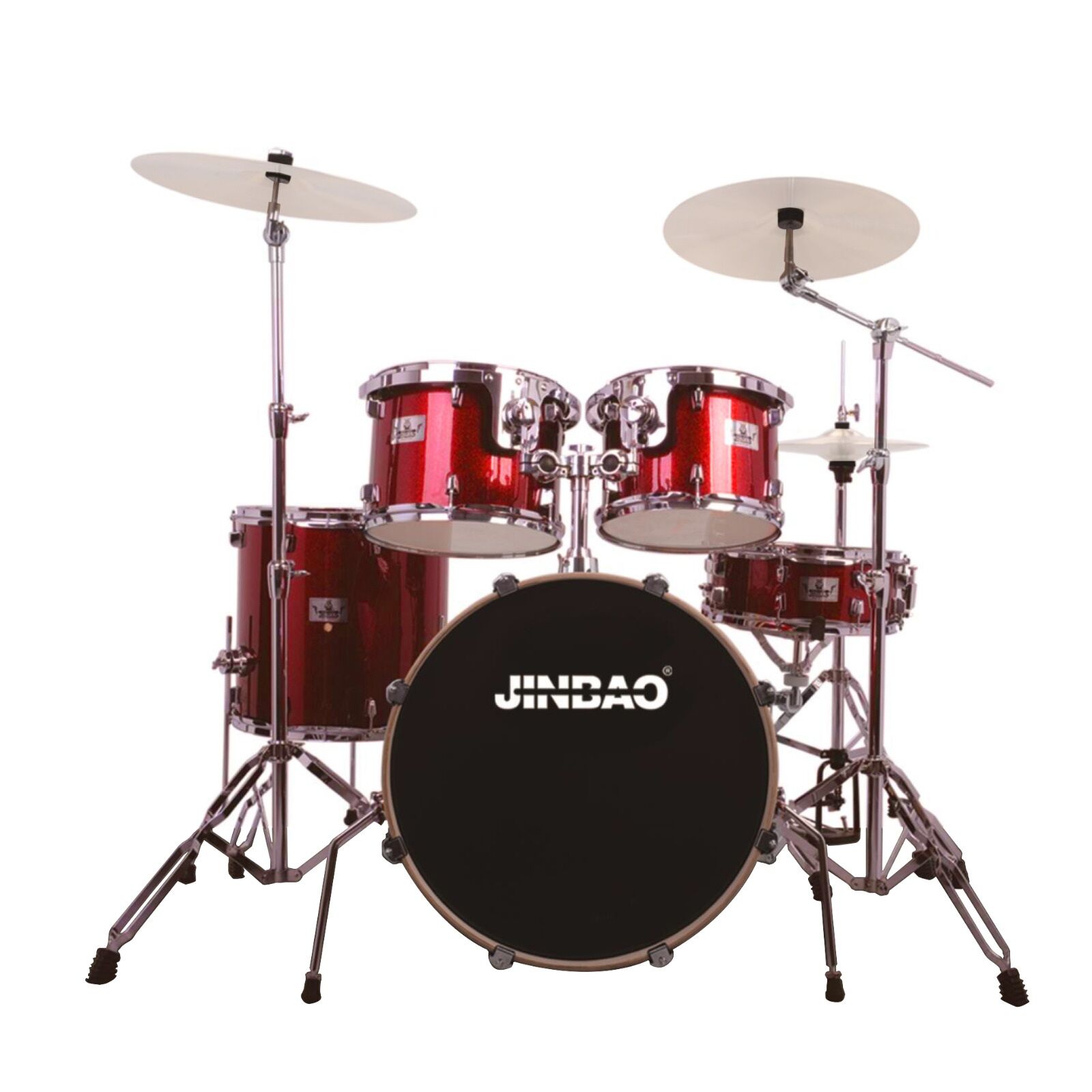 Jinbao JBP1212A 5 Parça Çocuk Davul Seti (Kırmızı)